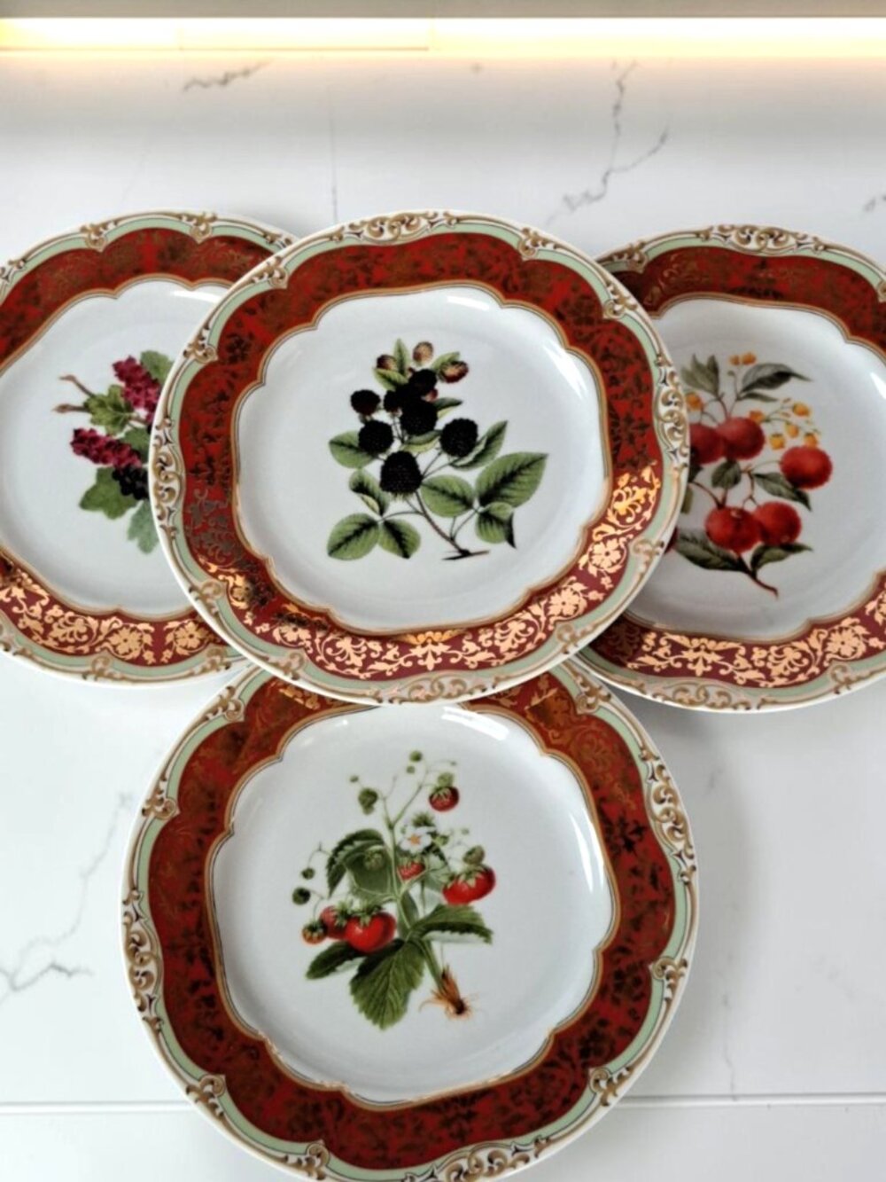 Andrea By Sadek Honore WINTERTHUR Four Salad Plates 8.25"